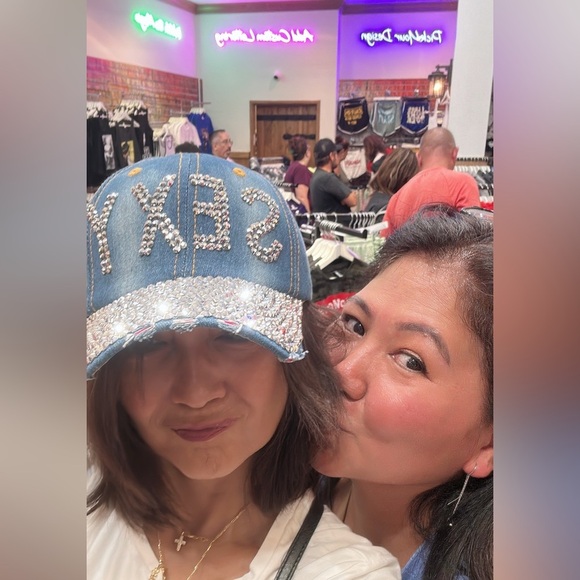 Bedazzled Denim Adjustable Cap OSFM - Picture 6 of 6